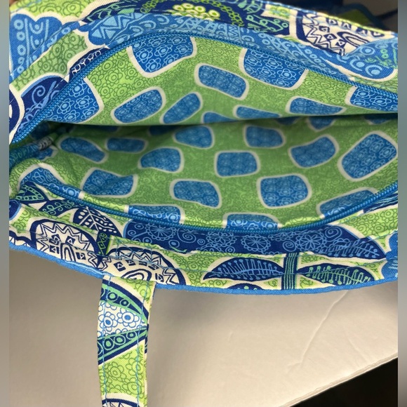 Vera Bradley Blue Doodle Daisy Floral Laptop Tablet Quilted Bag Case - Picture 9 of 13